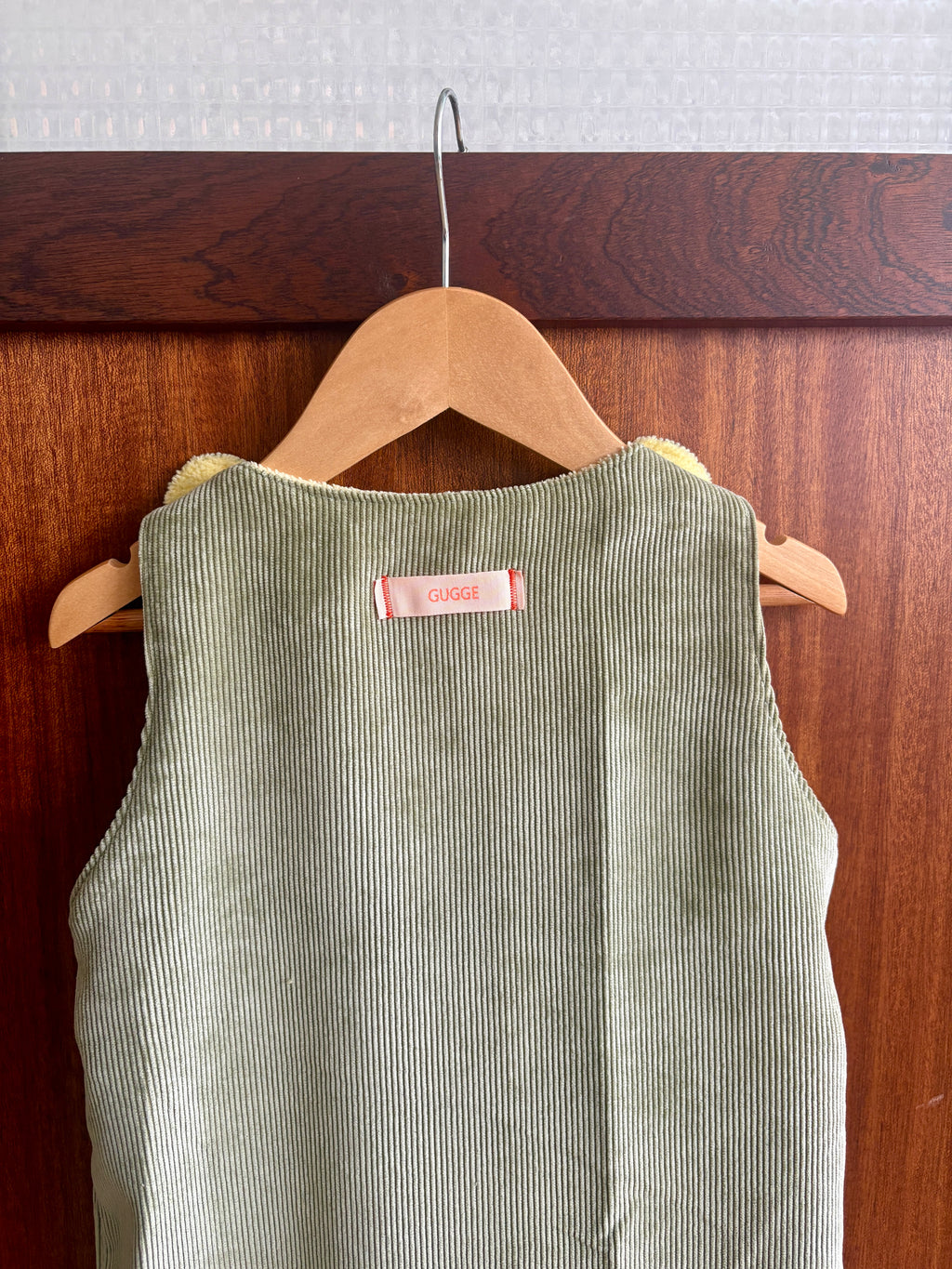 Salopette oud groen corduroy