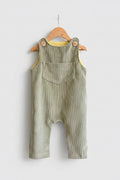 Salopette oud groen corduroy