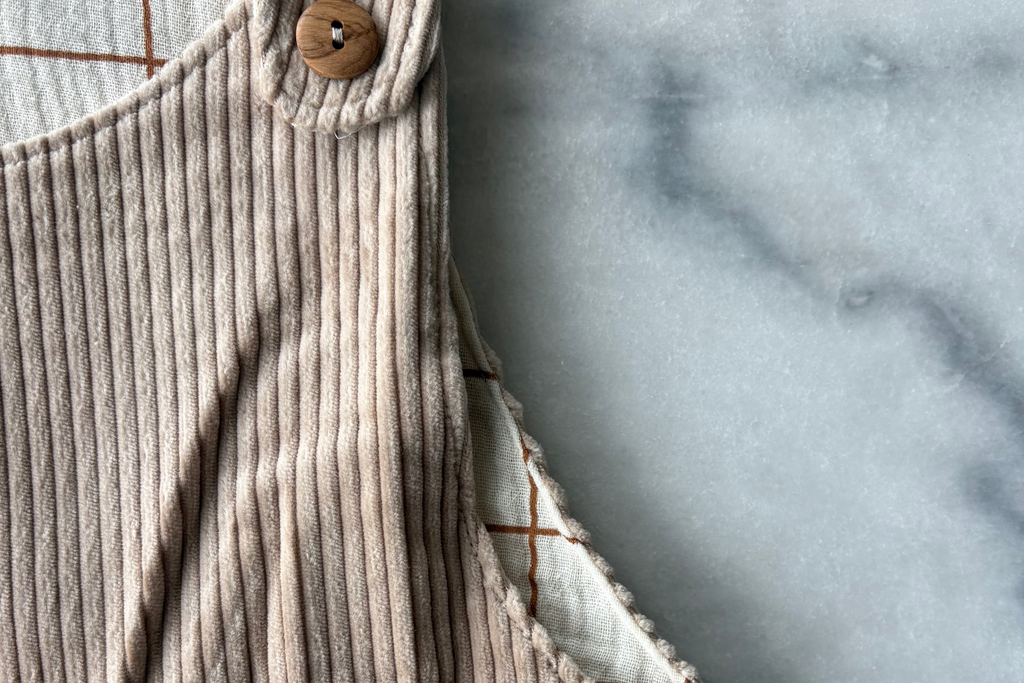 Salopette van beige corduroy