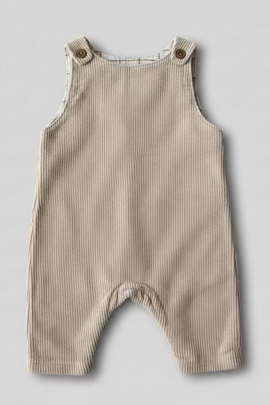 Salopette van beige corduroy