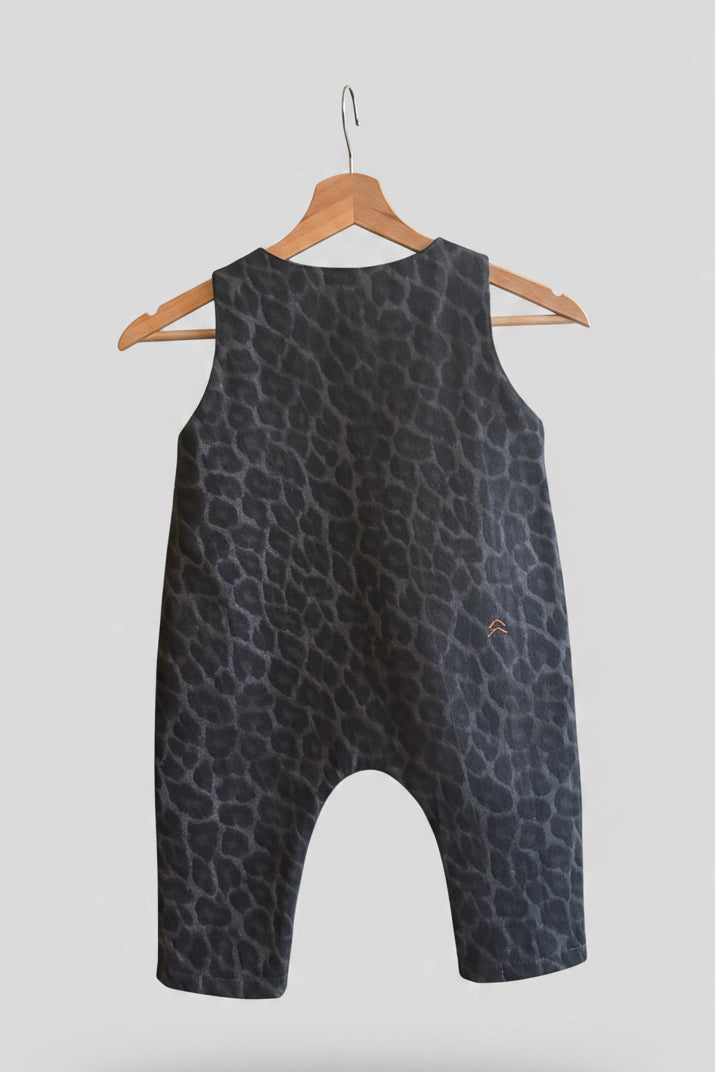 Salopette van Denim met Panterprint