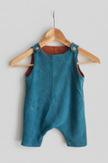Turquoise badstof salopette maat 62