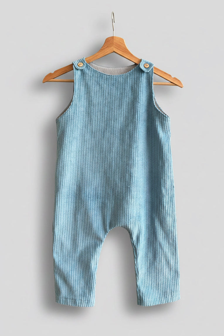 Salopette van lichtblauw corduroy