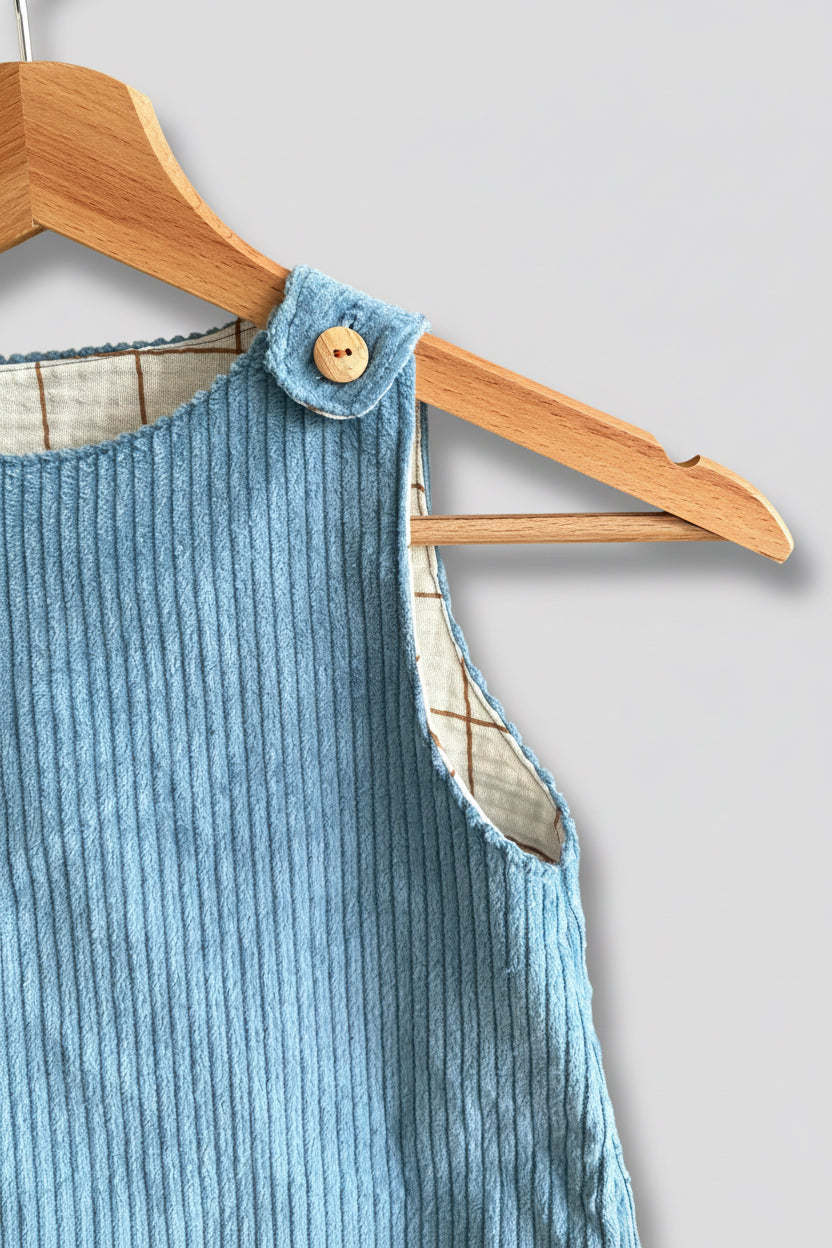Salopette van lichtblauw Corduroy